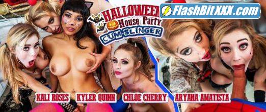 Aryana Amatista, Chloe Cherry, Kali Roses, Kyler Quinn - Halloween House Party: Cum-Slinger [FullHD 1080p]