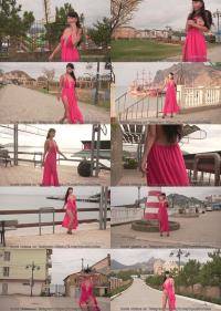 Public in pink dress [FullHD 1080p] 