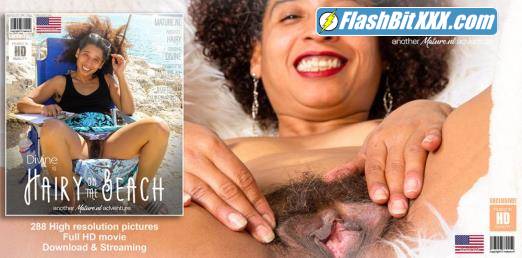 Divine (41) - Hairy Divine loves to flash on the beach [FullHD 1080p]