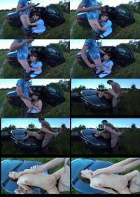 Took A Russian Bitch To The Forest And Fucked Near The Car After Quarantine. Cum On Face And Hair [FullHD 1080p] 