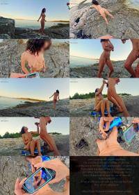 CUMS ON MissSexyRoom At A Beach. A Beautiful Real TROIA ITALIANA At Work [FullHD 1080p] 