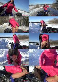 I Fucked In The Winter On A Motorcycle. Creampie In Mila Fox Outdor! [FullHD 1080p] 