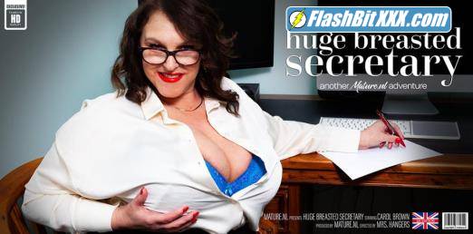 Carol Brown (EU) (54) - Huge breasted secretary Carol brown is horny at work [FullHD 1080p]