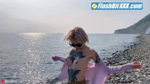 Blonde Public Blowjob Dick And Cum In Mouth By The Sea - Outdoor [FullHD 1080p]
