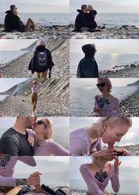 Blonde Public Blowjob Dick And Cum In Mouth By The Sea - Outdoor [FullHD 1080p] 