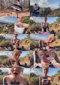 Blonde Blowjob Dick And Cum In Mouth In The Mountains [FullHD 1080p] 
