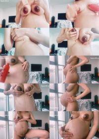 Amy Love Pregnant - 9 Month Pregnant My Belly Is In Oil [FullHD 1080p]