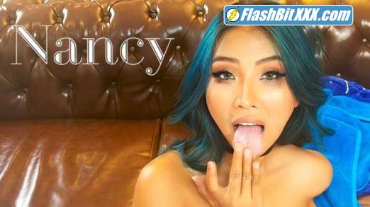 NANCY - Facilized Asian Plays with Cum [HD 720p]