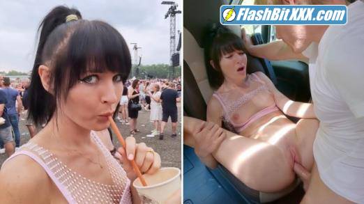 Festival Girl Fucked Hard In Campervan!!! Double CUM To Huge Squirting Pussy [FullHD 1080p]
