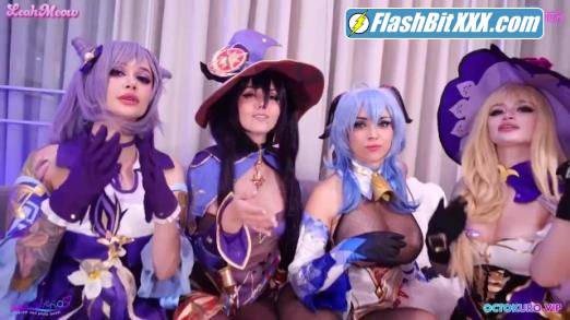 Genshin Orgy Party By Octokuro, Purple Bitch, Leah Meow And Sia Siberia [FullHD 1080p]