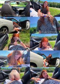 Sex IN PUBLIC! DEEPTHROAT In Convertible And RIDING Big Dick [FullHD 1080p] 